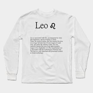 Leo Zodiac Sign Long Sleeve T-Shirt